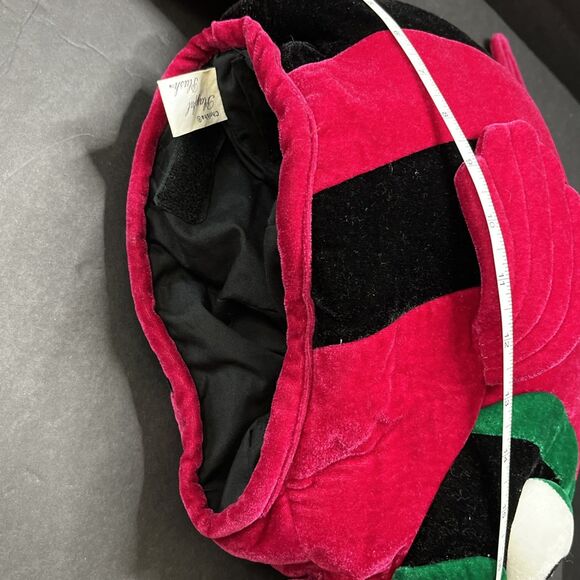 Vintage CHRISHA Playful Plush Fushia Black Striped Fish Hat Halloween Costume - Picture 6 of 7